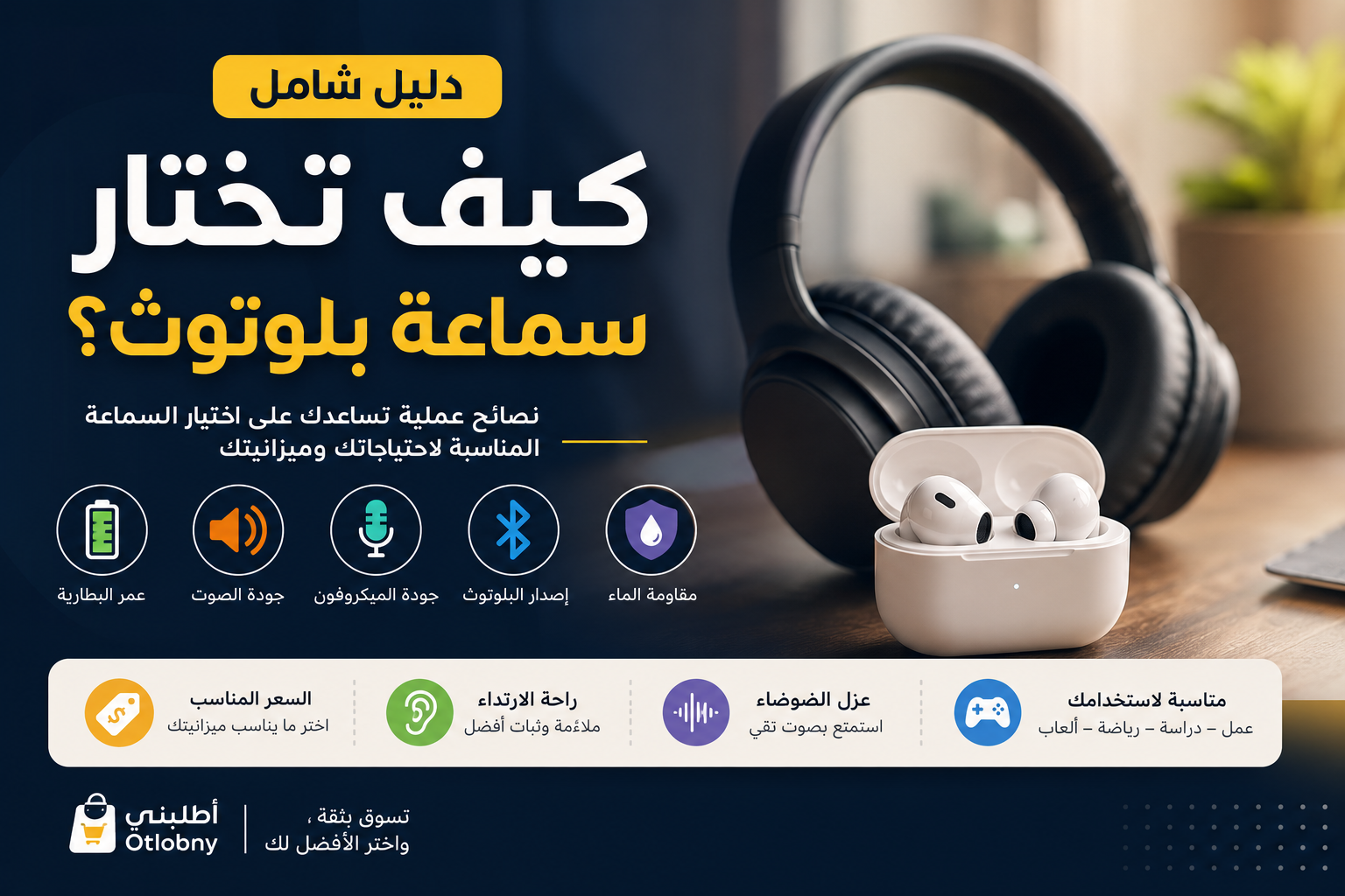 كيف تختار سماعة بلوتوث؟ دليل شامل للمواصفات والأنواع والأسعار